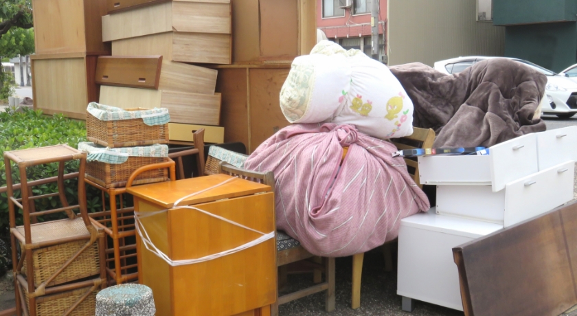 不用品回収の様子