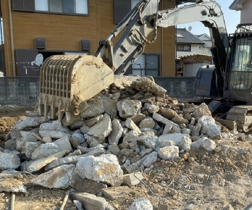 土間コンクリート・杭抜きイメージ