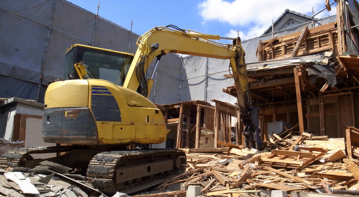 解体工事の様子