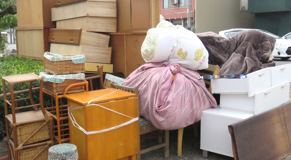 不用品回収の様子